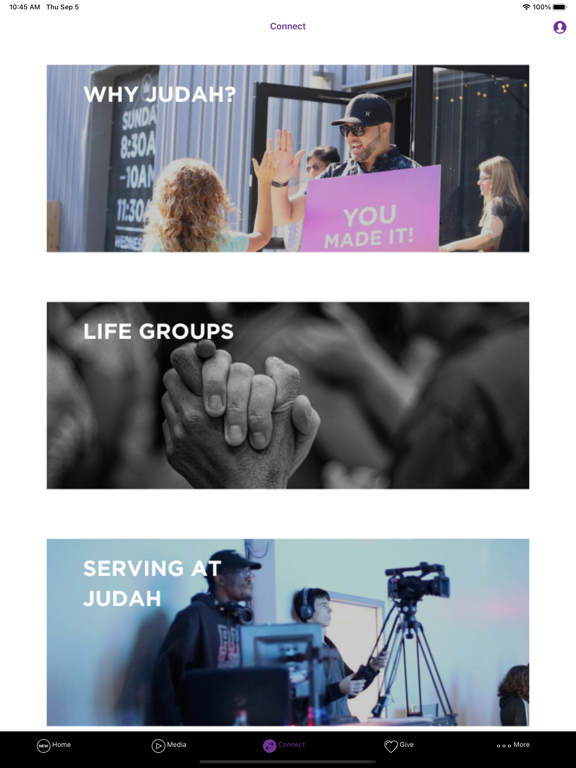 Judah Church App iPad screenshot 4 - Lifestyle app