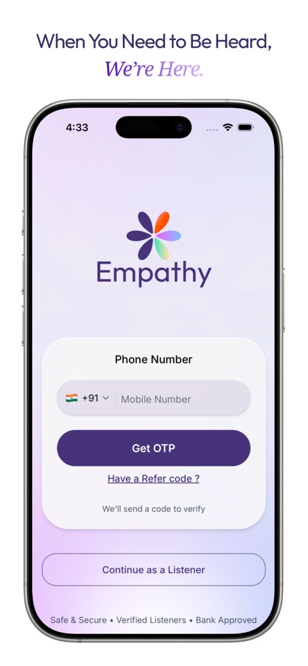 Empathy - Safe Listening Space screenshot 1