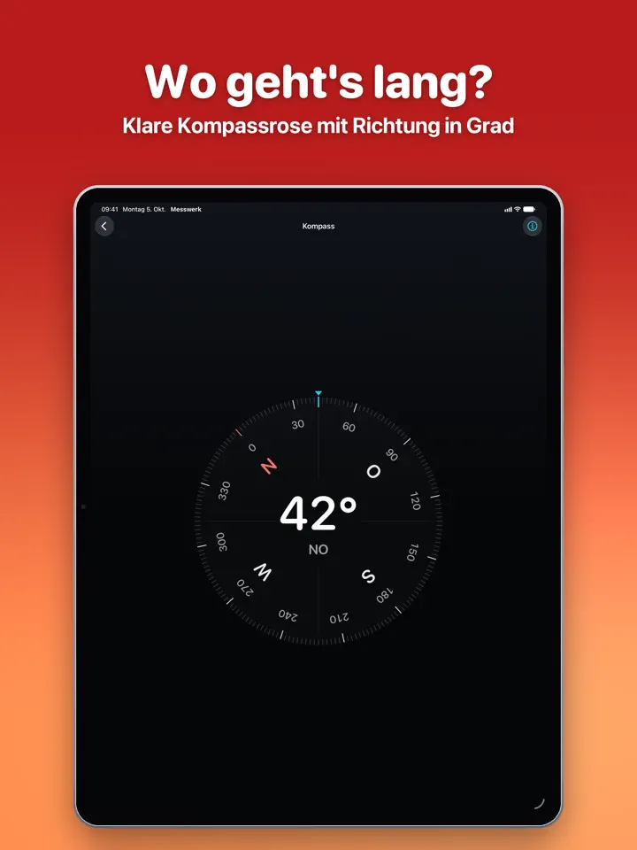 Messwerk auf dem iPad, Bildschirmfoto 6