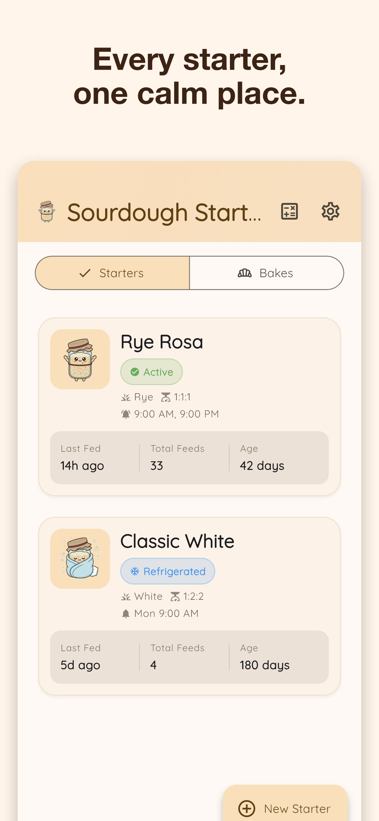 Sourdough Starter Tracker screenshot 2