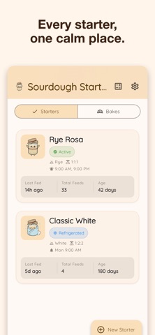 Sourdough Starter Tracker screenshot
