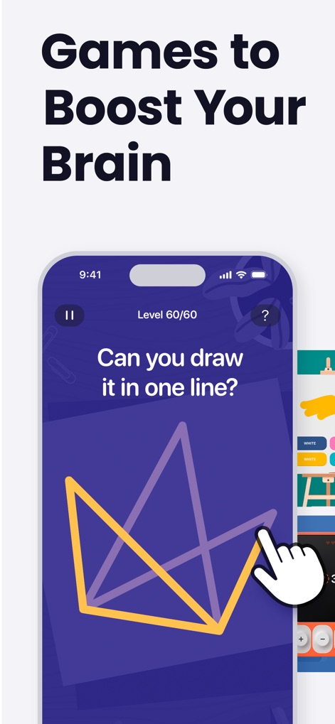 BrainGain - Brain Training - Discover how the app challenges users with intricate logic puzzles, featuring multi-level progression and interactive touch controls.