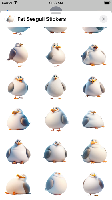 Screenshot 3 of Fat Seagull Stickers App