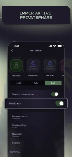 Screenshot von Opera GX auf dem iPhone 6