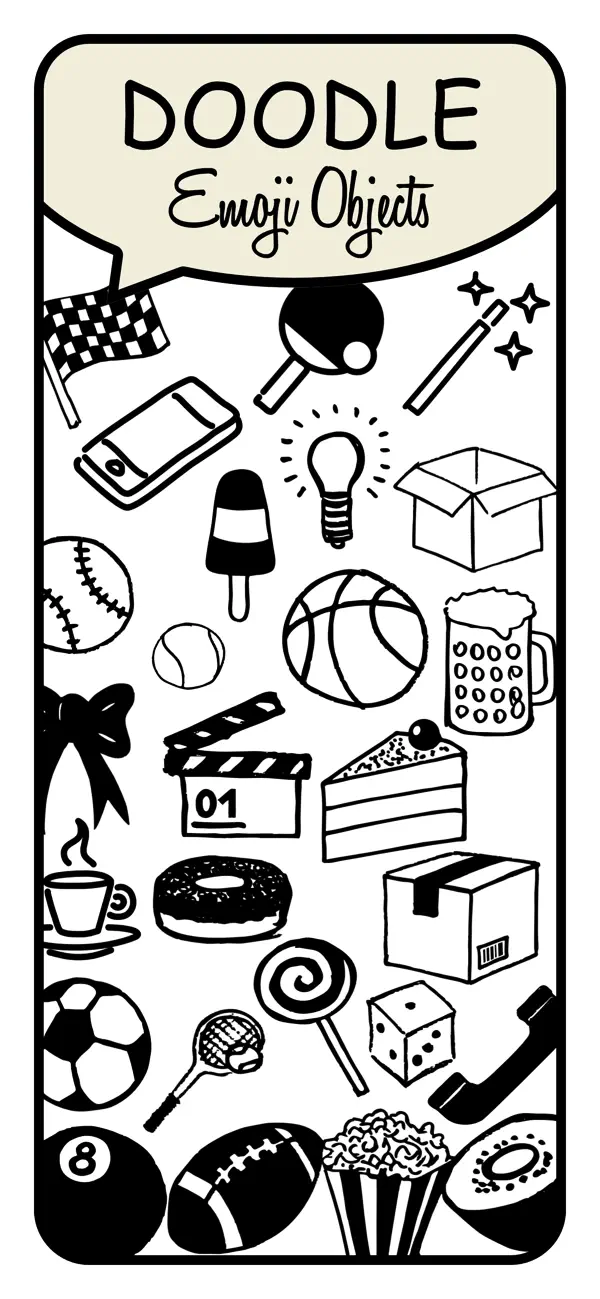 Screenshot #1 pour Gribouillis Emoji Objets