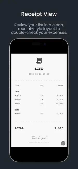 List Calc - Shopping & Budget screenshot 2