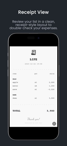 List Calc - Shopping & Budget screenshot