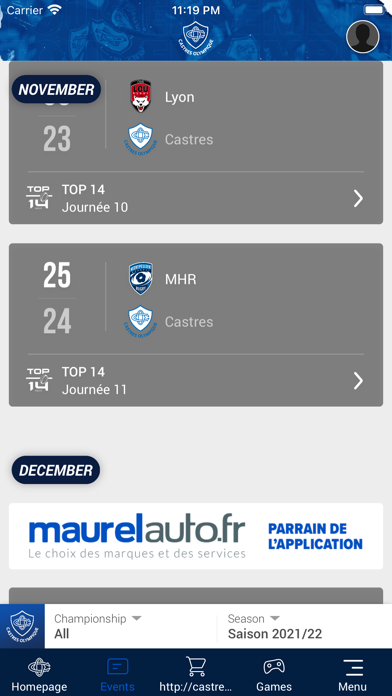 Screenshot #2 pour Castres Olympique