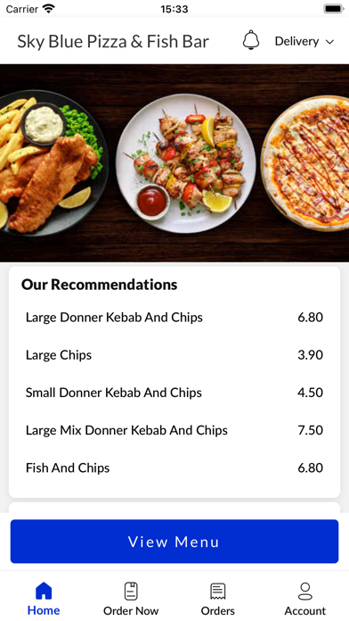 Sky Blue Pizza and Fish Bar Screenshot