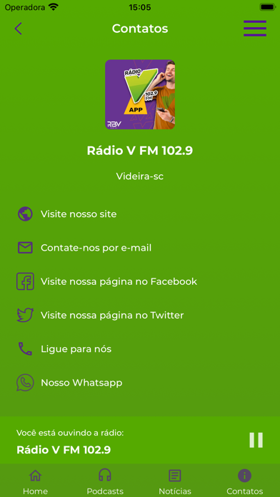 Rádio V 102.9 FM Screenshot