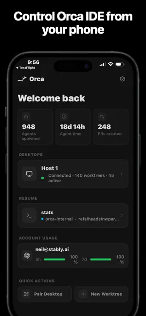 Orca IDE iPhone screenshot 2