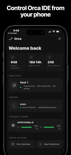 Скриншот Orca IDE на iPhone 2