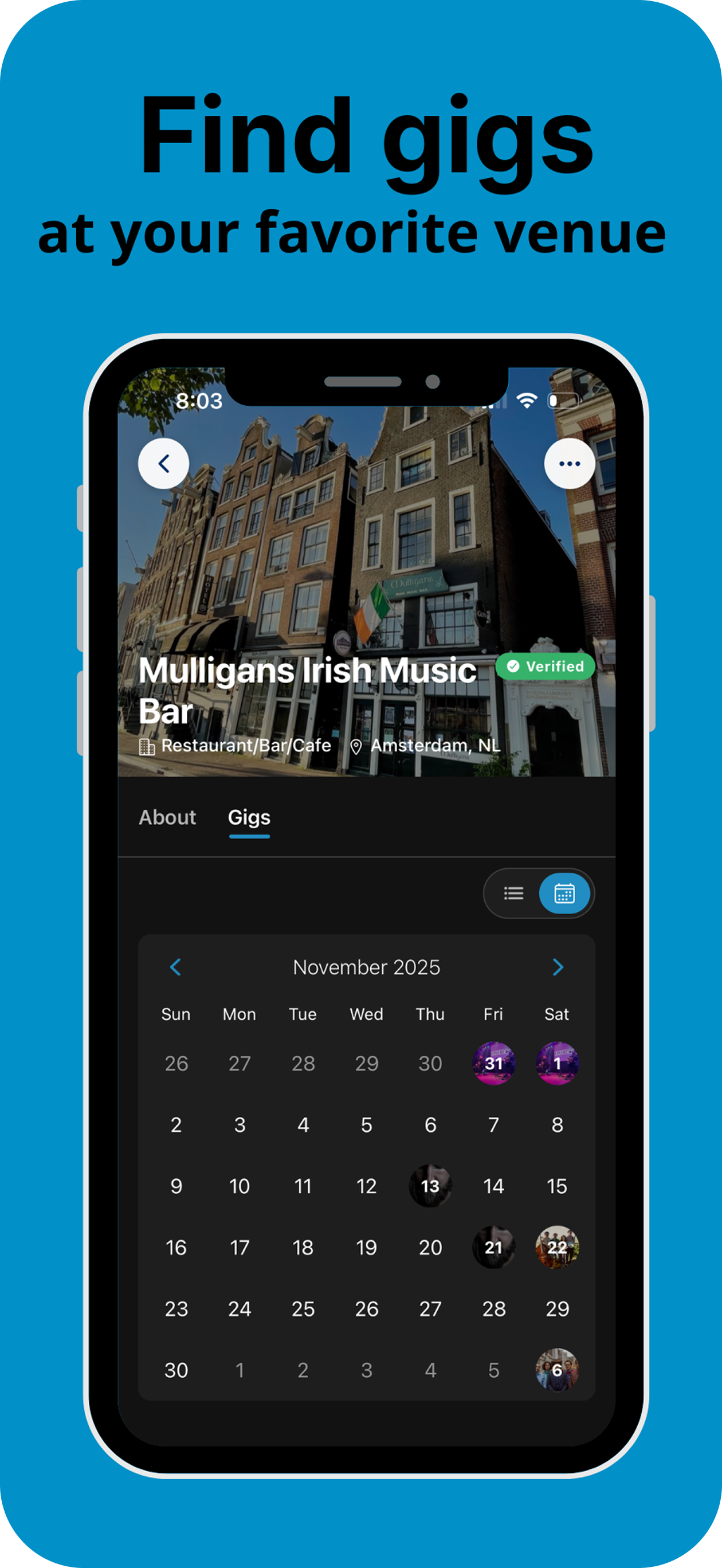 The Gigs App screenshot 5