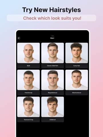 Hairstyle try on・Hair cut iPad screenshot