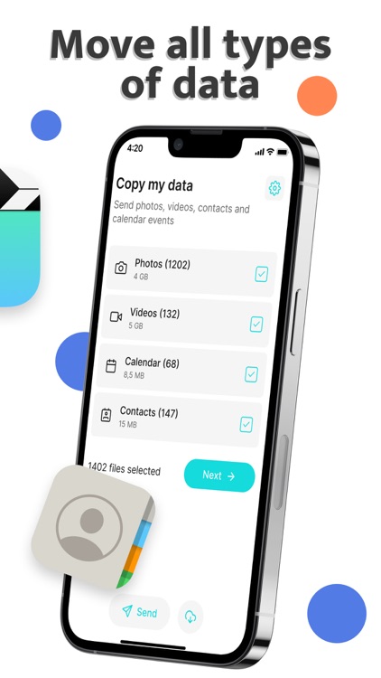 Copy my data content transfer