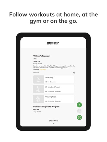 Lelula Fitness iPad screenshot
