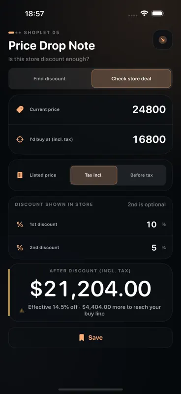 Buy Price Calculator screenshot 4 of 5