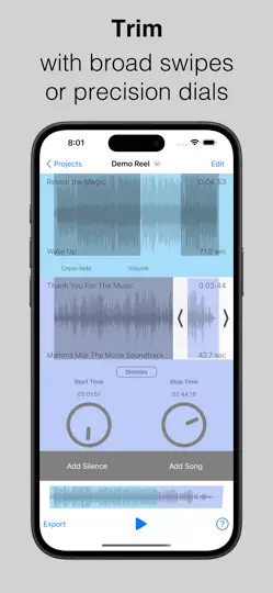 Captura de pantalla de Music Stitcher en iPhone 3