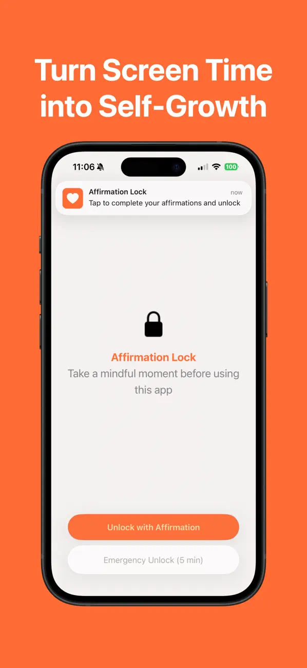 Screenshot #1 pour Affirmation Lock: Self Growth