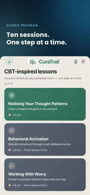 CuraTrail: Stress & Anxiety screenshot 4