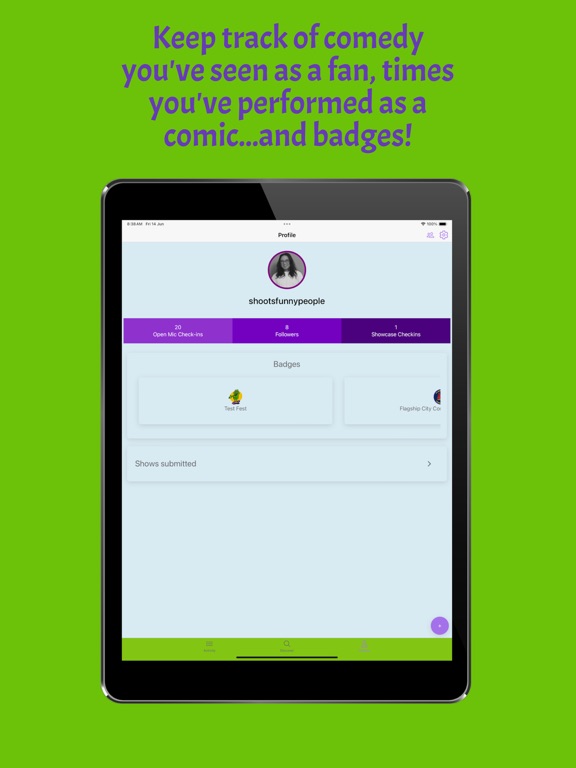 Comedy Seen iPad screenshot 2 - Productivity app