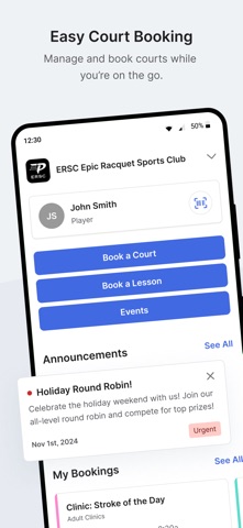 ERSC Epic Racquet Sports Club screenshot