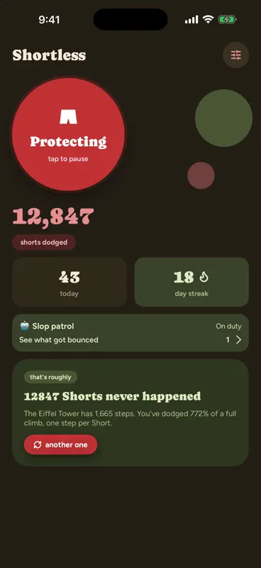 Shortless: Less Scroll & Slop screenshot 3 of 4