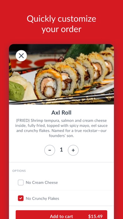 Rock N Roll Sushi Rewards iPhone screenshot 2 - Food & Drink app
