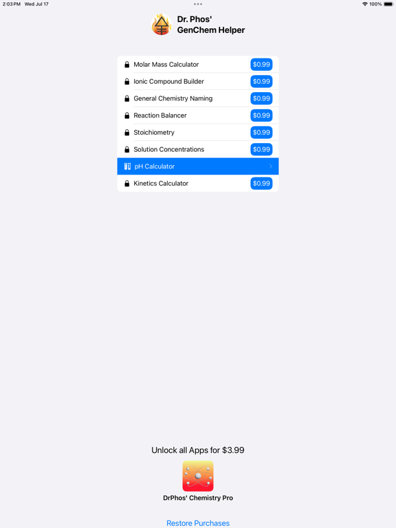 Screenshot #6 pour DrPhos' pH Calculator