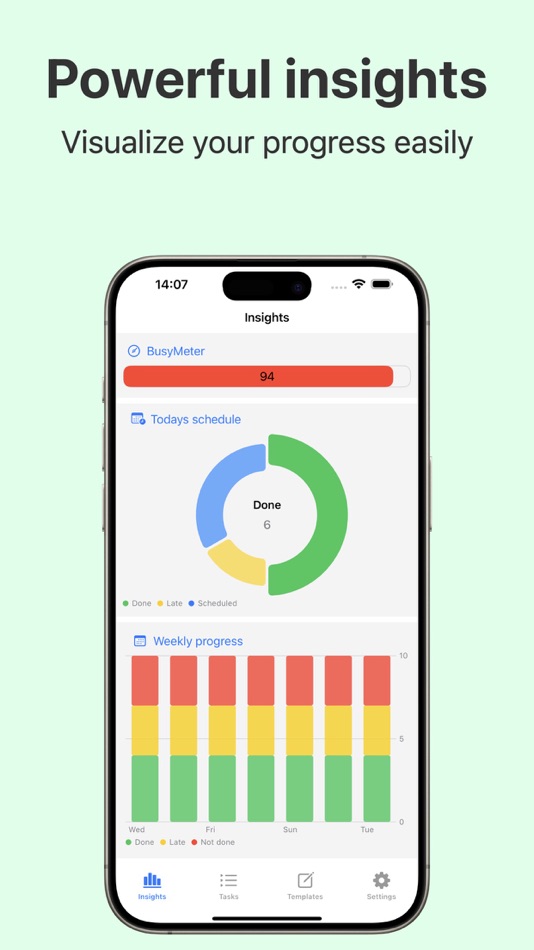 #5. Focus schedule: todo planner (iOS) Ved: Mist.lv