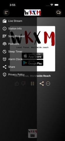 WKXM iPhone screenshot