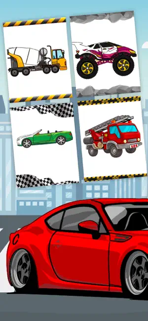 Magic cars coloring book game screenshot 1