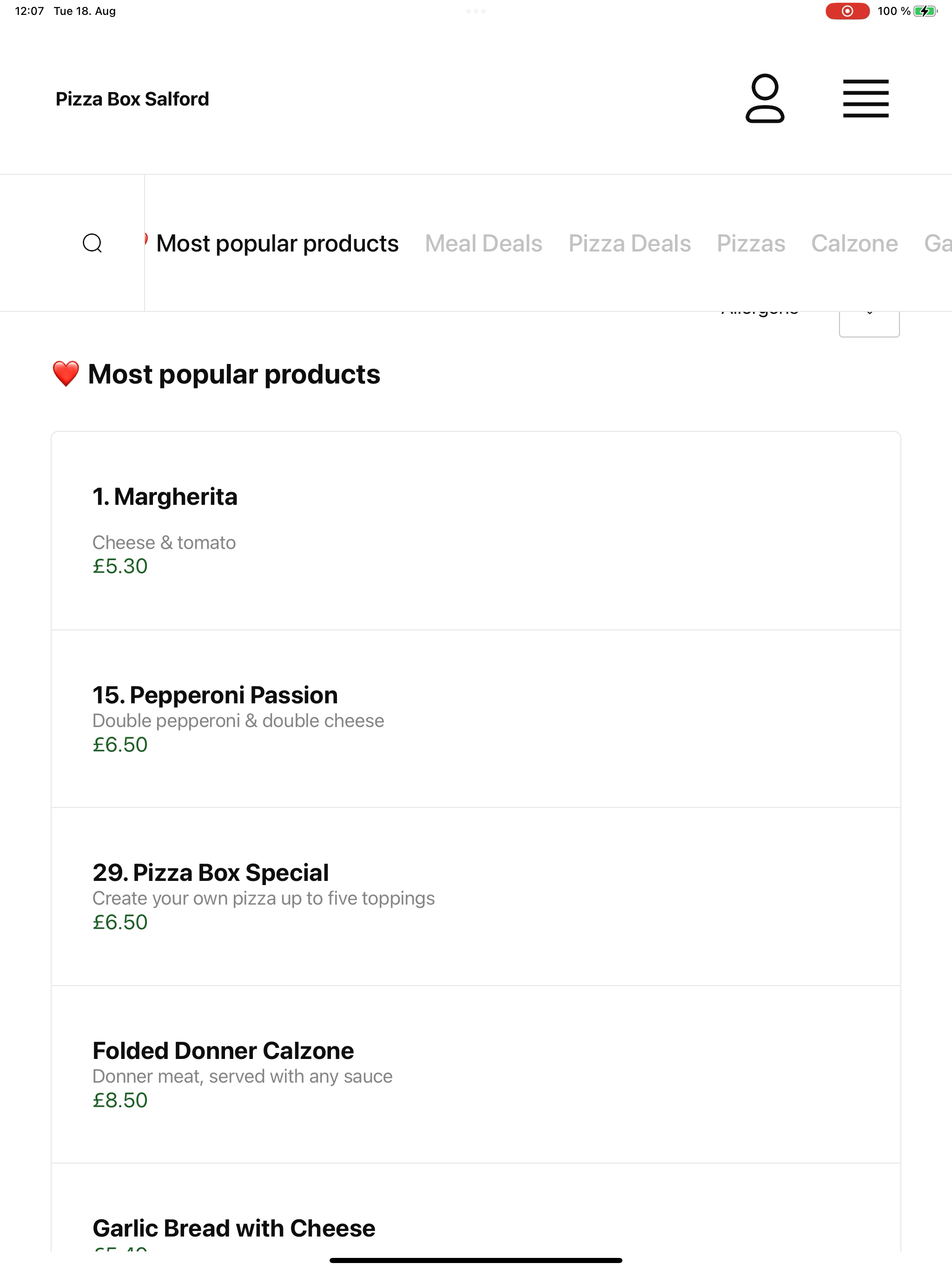 Pizza Box Salford screenshot 13