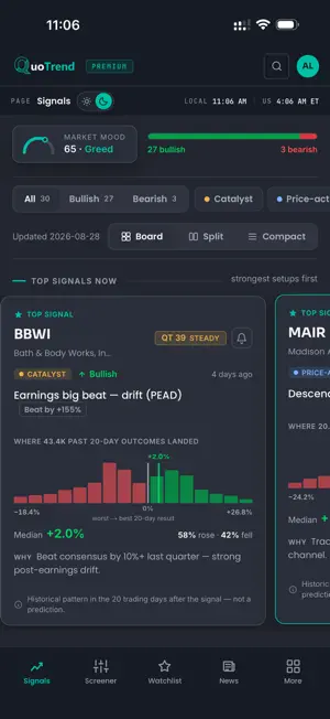 QuoTrend: AI Stock Screener screenshot 1