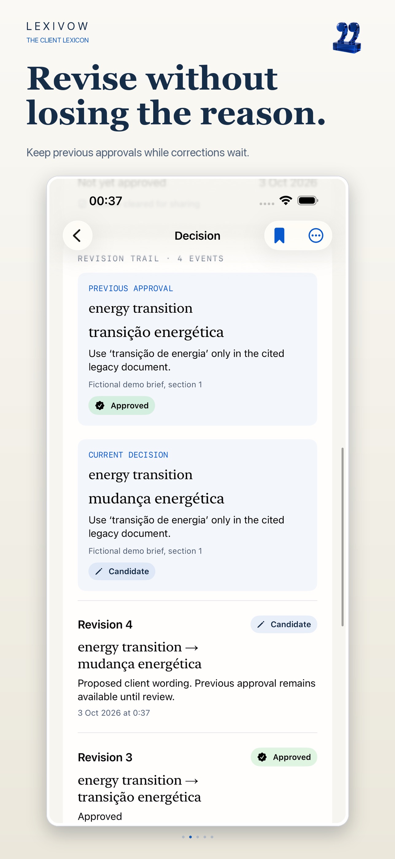 Screenshot 2 of Lexivow: Client Glossary