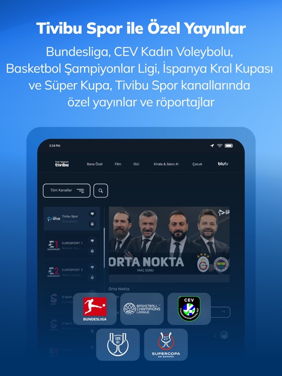 Tivibu GO: Live TV & Movies iPad screenshot 3