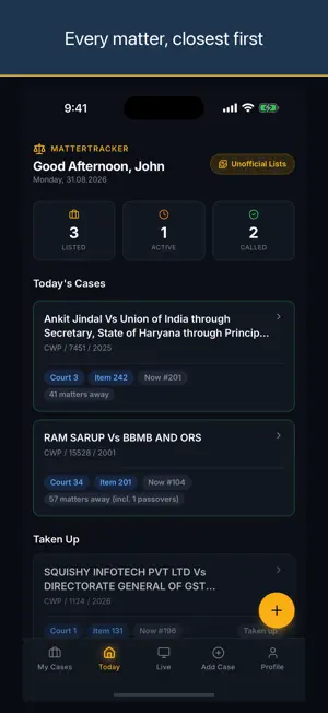 MatterTracker: Court Alerts screenshot 1