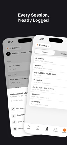 CashLog – Time & Invoices screenshot 2
