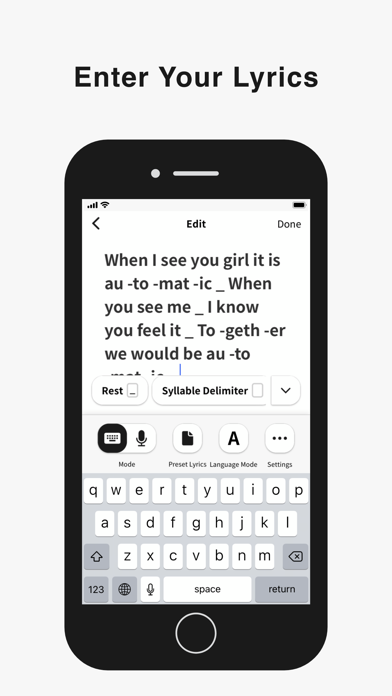 Lyric Creator Screenshot
