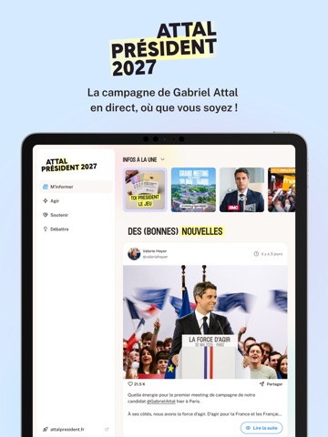 Attal Président iPad screenshot