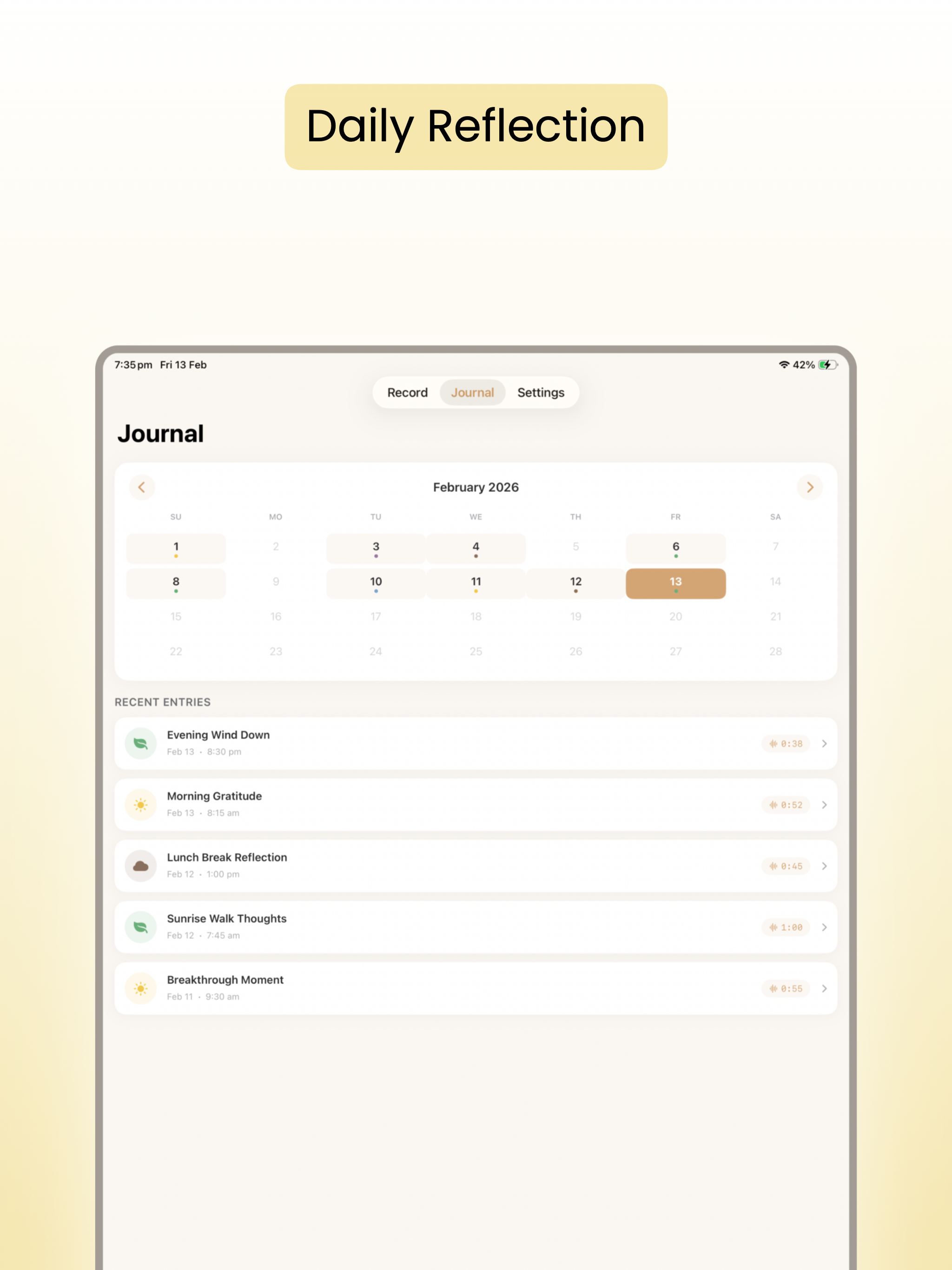 Voice Memo Diary - 60 Sec