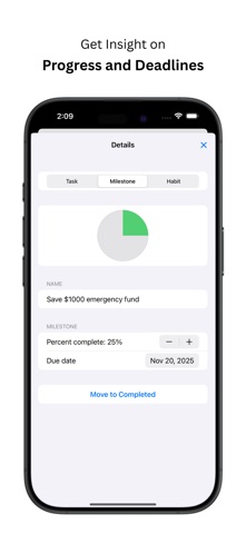 Milestone: Track Your Goals Screenshot 3 of 4
