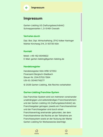 Garten-Liebling iPad screenshot