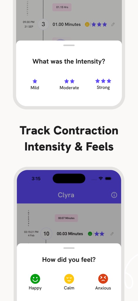 Contraction Timer · Tracker - Medical App | MWM