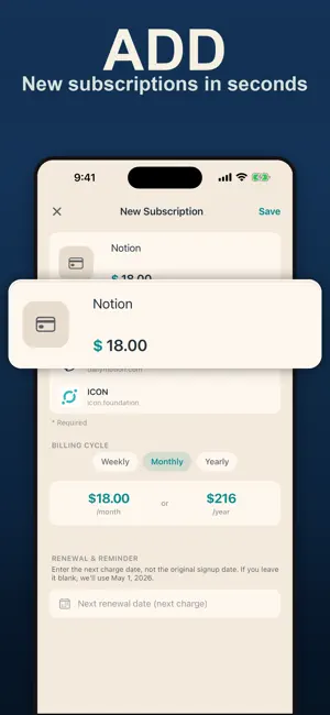 SubWatch Subscription Manager screenshot 3