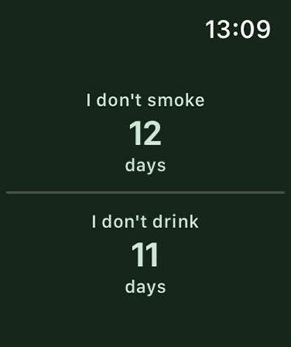 Day counter: bad habits