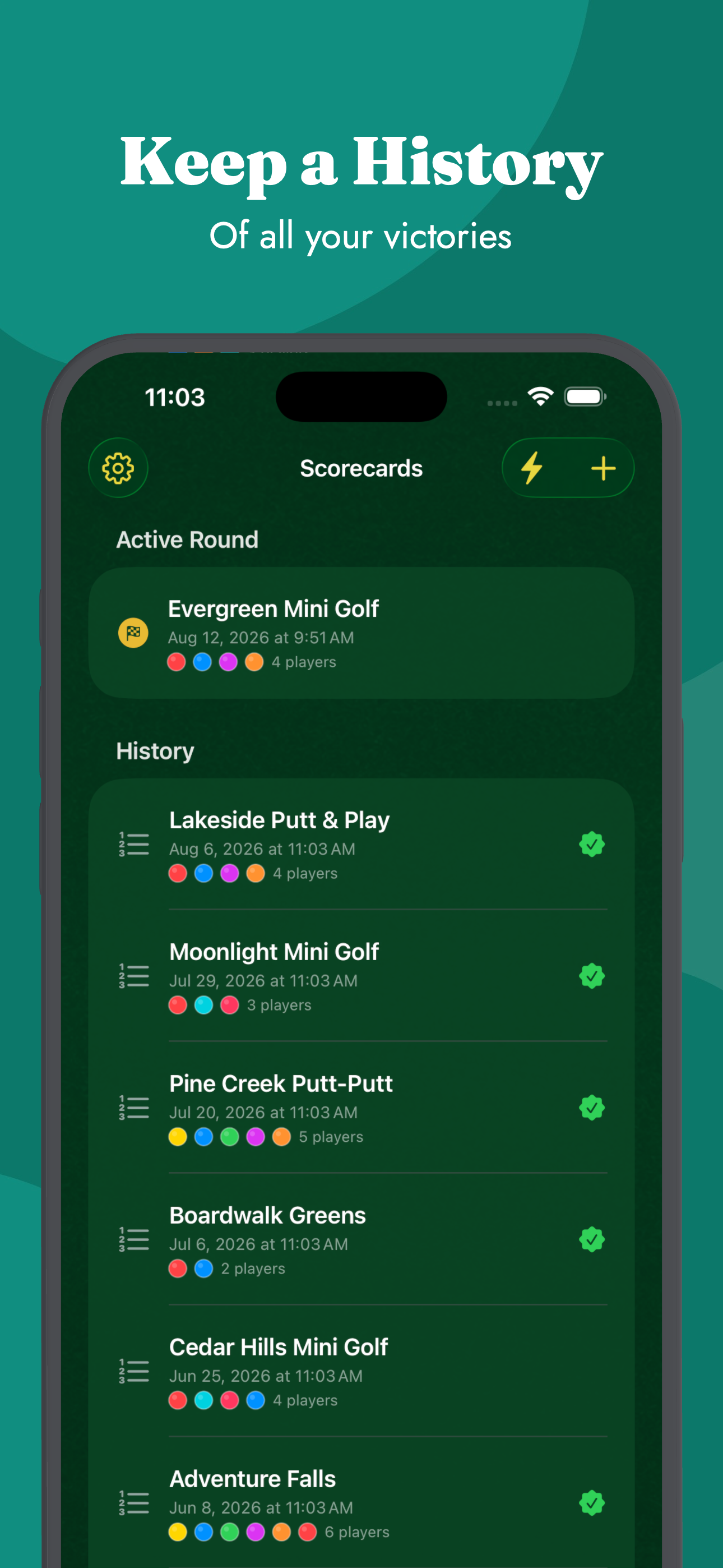 Scorecards for Mini Golf screenshot 5