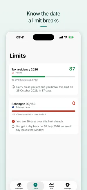 Countries Days: Tax Residency screenshot 1