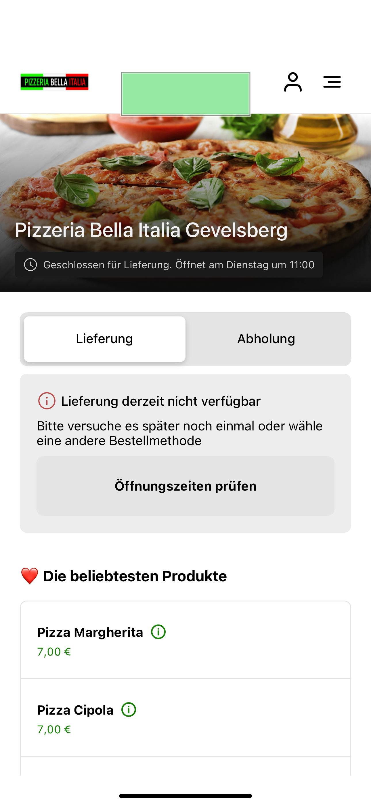 Pizzeria Bella Italia DE