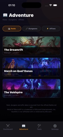VaultAlts iPhone screenshot
